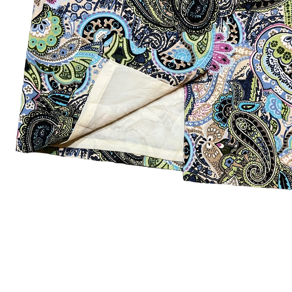 Talbots Pastel Paisley Pencil Skirt - Picture 8 of 9